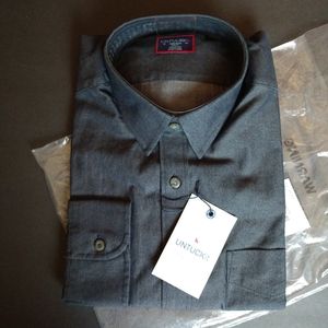 UNTUCKit Casablanca Gray Slim Fit Button Down Shirt Size Medium